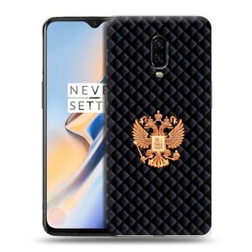 Силиконовый чехол на OnePlus 6T с принтом Герб России принт