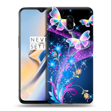 Силиконовый чехол на OnePlus 6T с принтом Бабочки