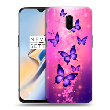 Силиконовый чехол на OnePlus 6T с принтом Бабочки