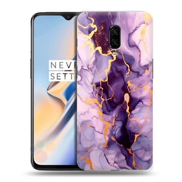 Силиконовый чехол на OnePlus 6T с принтом Мрамор