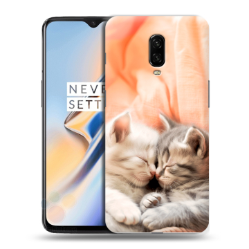Силиконовый чехол на OnePlus 6T с принтом Котята
