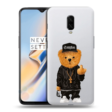 Силиконовый чехол на OnePlus 6T с принтом Мишка
