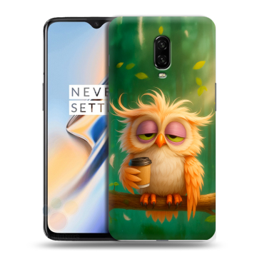 Силиконовый чехол на OnePlus 6T с принтом сова