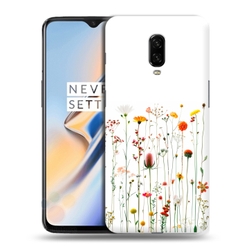 Силиконовый чехол на OnePlus 6T с принтом цветы