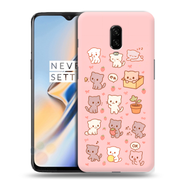 Силиконовый чехол на OnePlus 6T с принтом Hello Kitty Хелоу Кити