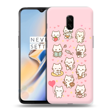 Силиконовый чехол на OnePlus 6T с принтом Hello Kitty Хелоу Кити