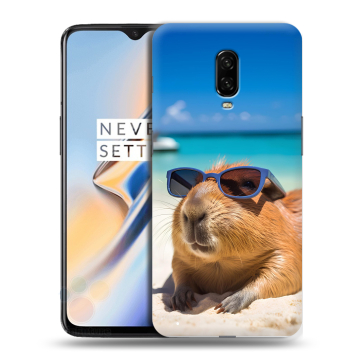 Силиконовый чехол на OnePlus 6T с принтом Капибара