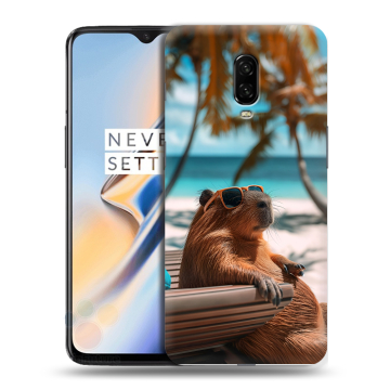 Силиконовый чехол на OnePlus 6T с принтом Капибара