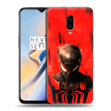 Силиконовый чехол на OnePlus 6T с принтом человек паук spiderman