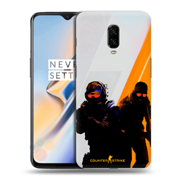 Силиконовый чехол на OnePlus 6T с принтом Контер страйк Counter strike