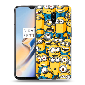 Силиконовый чехол на OnePlus 6T с принтом Миньоны