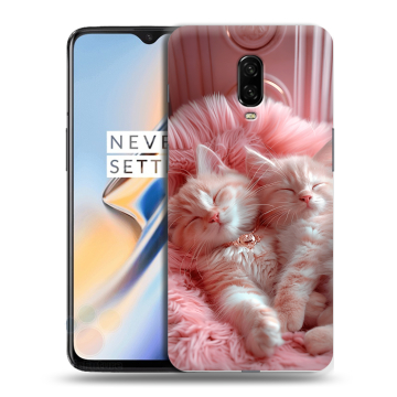 Силиконовый чехол на OnePlus 6T с принтом котята котики
