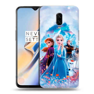 Силиконовый чехол на OnePlus 6T с принтом Холодное сердце Frozen