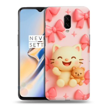 Силиконовый чехол на OnePlus 6T с принтом для девочек