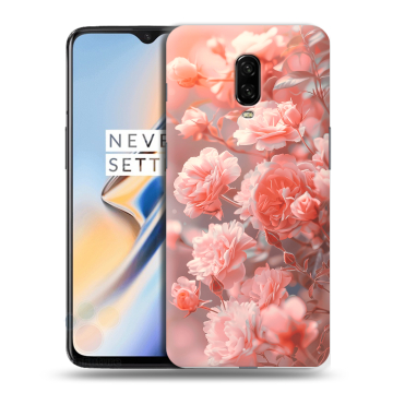 Силиконовый чехол на OnePlus 6T с принтом Розы цветы