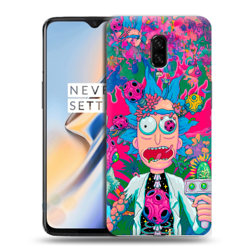 Силиконовый чехол на OnePlus 6T с принтом Рик и Морти Rick Morty