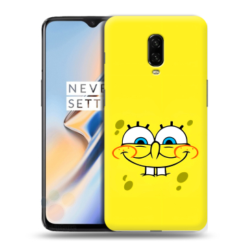 Силиконовый чехол на OnePlus 6T с принтом спанчбоб спанч боб