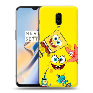 Силиконовый чехол на OnePlus 6T с принтом Спанч боб Спанчбоб