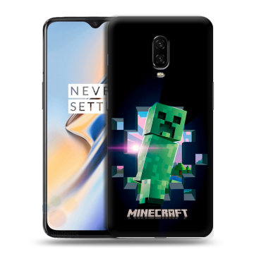 Силиконовый чехол на OnePlus 6T с принтом Майнкрафт Minecraft