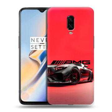 Силиконовый чехол на OnePlus 6T с принтом Мерседес Mercedes AMG