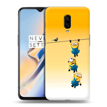 Силиконовый чехол на OnePlus 6T с принтом Миньоны