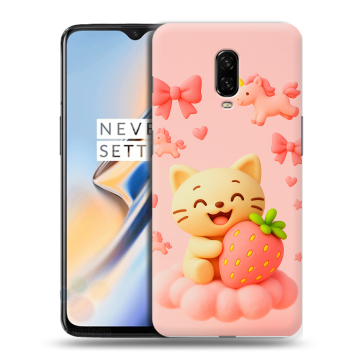 Силиконовый чехол на OnePlus 6T с принтом для девочек