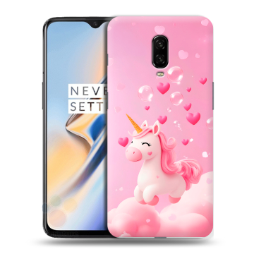Силиконовый чехол на OnePlus 6T с принтом Единорог