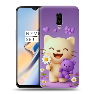 Силиконовый чехол на OnePlus 6T с принтом для девочек