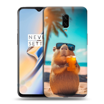Силиконовый чехол на OnePlus 6T с принтом Капибара