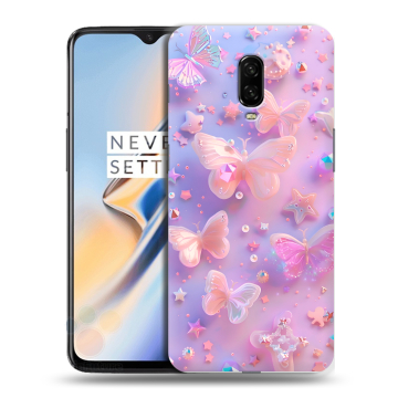 Силиконовый чехол на OnePlus 6T с принтом Бабочки