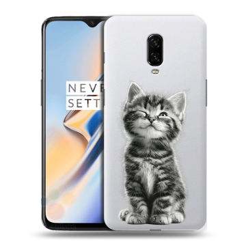 Силиконовый чехол на OnePlus 6T с принтом Котенок