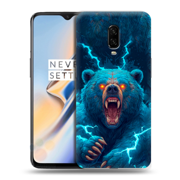 Силиконовый чехол на OnePlus 6T с принтом Медведь
