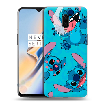 Силиконовый чехол на OnePlus 6T с принтом Лило и Стич