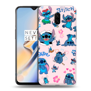 Силиконовый чехол на OnePlus 6T с принтом Лило и Стич