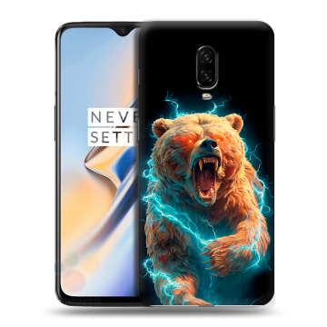 Силиконовый чехол на OnePlus 6T с принтом Медведь
