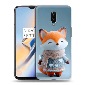 Силиконовый чехол на OnePlus 6T с принтом Лиса