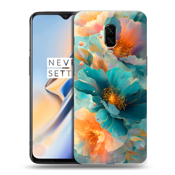 Силиконовый чехол на OnePlus 6T с принтом Цветы