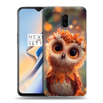 Силиконовый чехол на OnePlus 6T с принтом Милая сова