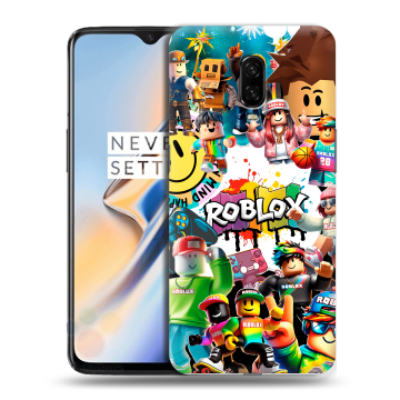 Силиконовый чехол на OnePlus 6T с принтом Roblox Роблокс