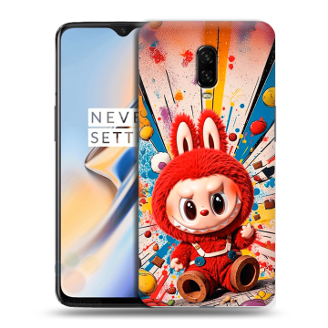 Силиконовый чехол на OnePlus 6T с принтом Labubu Лабубу