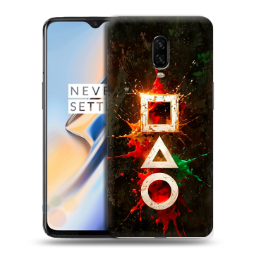 Силиконовый чехол на OnePlus 6T с принтом Squid Game Игра кальмара
