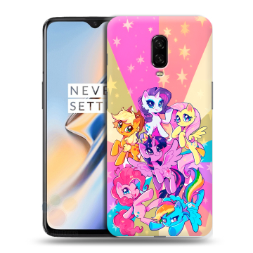 Силиконовый чехол на OnePlus 6T с принтом My little pony Дружба чудо