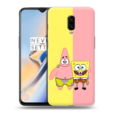 Силиконовый чехол на OnePlus 6T с принтом Спанч боб Спанчбоб