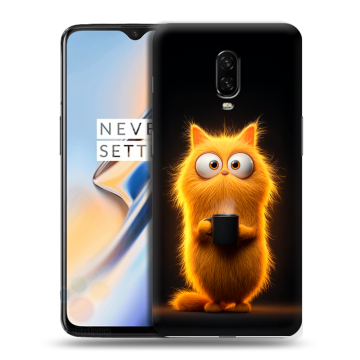 Силиконовый чехол на OnePlus 6T с принтом Смешной кот
