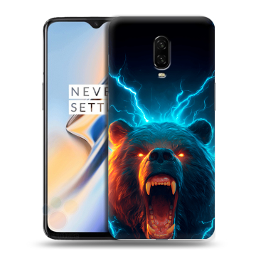 Силиконовый чехол на OnePlus 6T с принтом Медведь