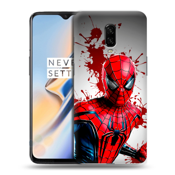Силиконовый чехол на OnePlus 6T с принтом Spiderman Человек паук