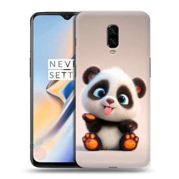 Силиконовый чехол на OnePlus 6T с принтом милая панда