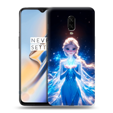 Силиконовый чехол на OnePlus 6T с принтом Холодное сердце Frozen