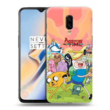 Силиконовый чехол на OnePlus 6T с принтом Adventure time Время приключений