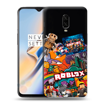 Силиконовый чехол на OnePlus 6T с принтом Roblox Роблокс